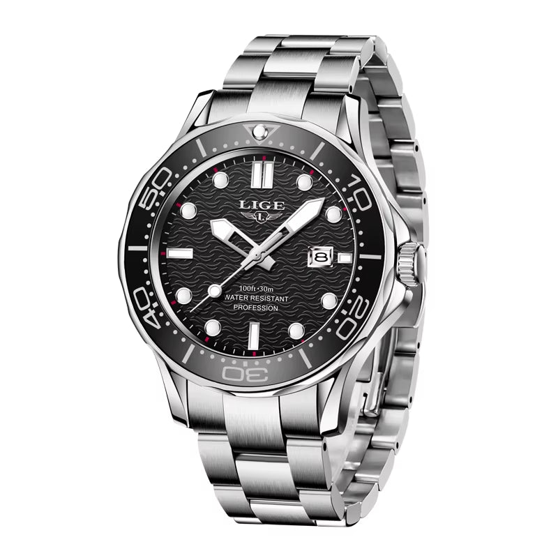 Brand Men Watches Business Quartz Watch Men'S Stainless Steel Band Waterproof Watches Date Wristwatches Relogio Masculino