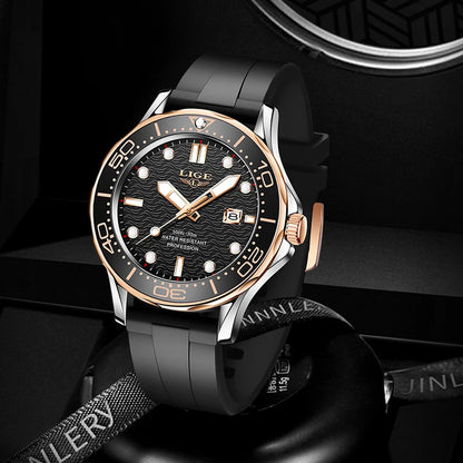 2025  New Business Mens Watches Top Brand Luxury Dive Watch for Men Waterproof Date Clock Sport Watch Relogio Masculino+Box