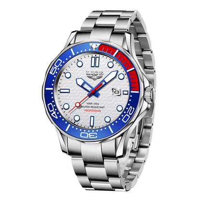 Brand Men Watches Business Quartz Watch Men'S Stainless Steel Band Waterproof Watches Date Wristwatches Relogio Masculino