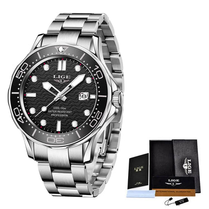2025  New Business Mens Watches Top Brand Luxury Dive Watch for Men Waterproof Date Clock Sport Watch Relogio Masculino+Box