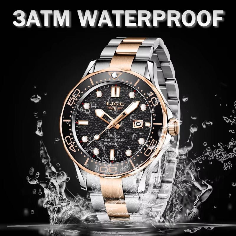 Brand Men Watches Business Quartz Watch Men'S Stainless Steel Band Waterproof Watches Date Wristwatches Relogio Masculino
