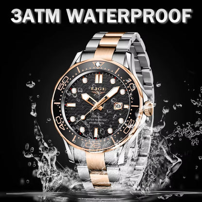 Brand Men Watches Business Quartz Watch Men'S Stainless Steel Band Waterproof Watches Date Wristwatches Relogio Masculino