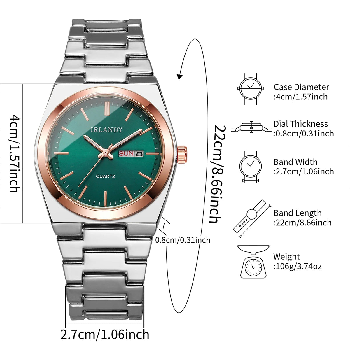 Luxury Men Business Watches Calendar Quartz Wristwatches for Mens Clock Reloj Hombre（Without Box）