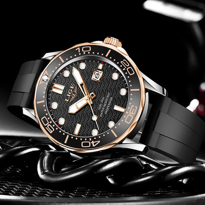 2025  New Business Mens Watches Top Brand Luxury Dive Watch for Men Waterproof Date Clock Sport Watch Relogio Masculino+Box