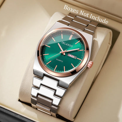 Luxury Men Business Watches Calendar Quartz Wristwatches for Mens Clock Reloj Hombre（Without Box）