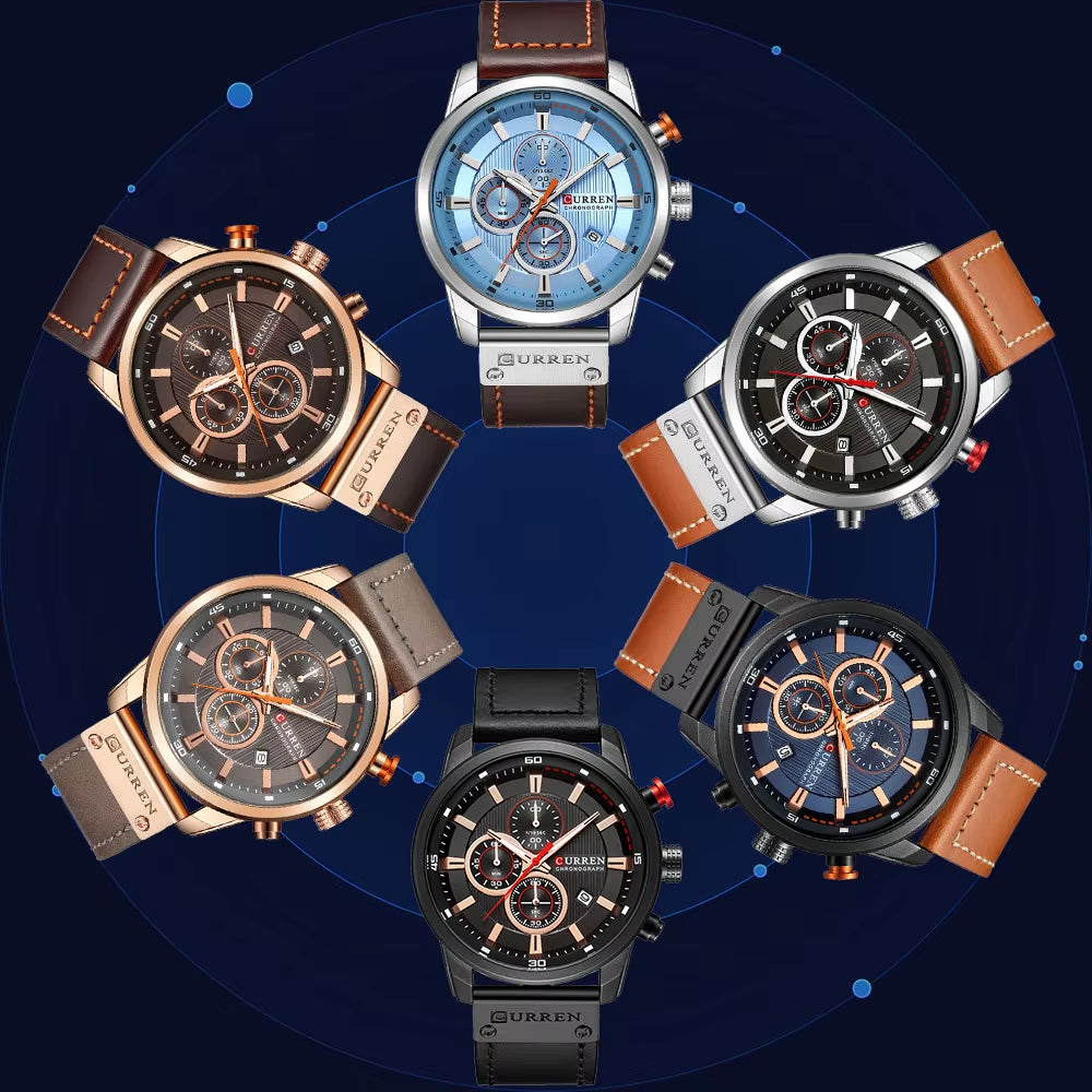 Fashion Date Quartz Men Watches Top Brand Luxury Male Clock Chronograph Sport Mens Wrist Watch Hodinky Relogio Masculino