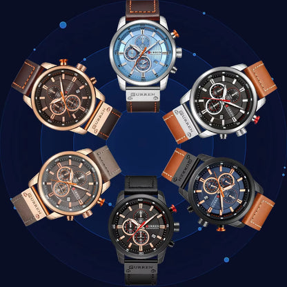 Fashion Date Quartz Men Watches Top Brand Luxury Male Clock Chronograph Sport Mens Wrist Watch Hodinky Relogio Masculino