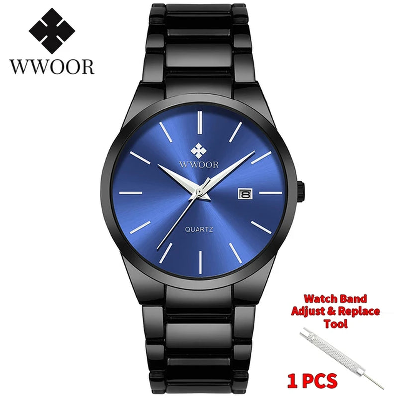 Relojes Hombre 2025  New Top Brand Watch Men Quartz Business Sports Luxury Gold Black Waterproof Calendar Wristwatches