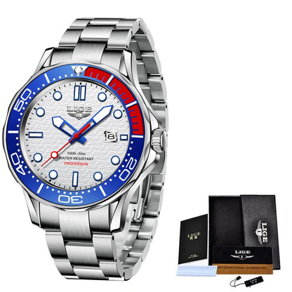 2025  New Business Mens Watches Top Brand Luxury Dive Watch for Men Waterproof Date Clock Sport Watch Relogio Masculino+Box