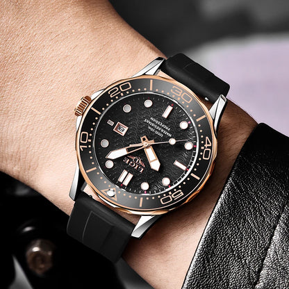 2025  New Business Mens Watches Top Brand Luxury Dive Watch for Men Waterproof Date Clock Sport Watch Relogio Masculino+Box