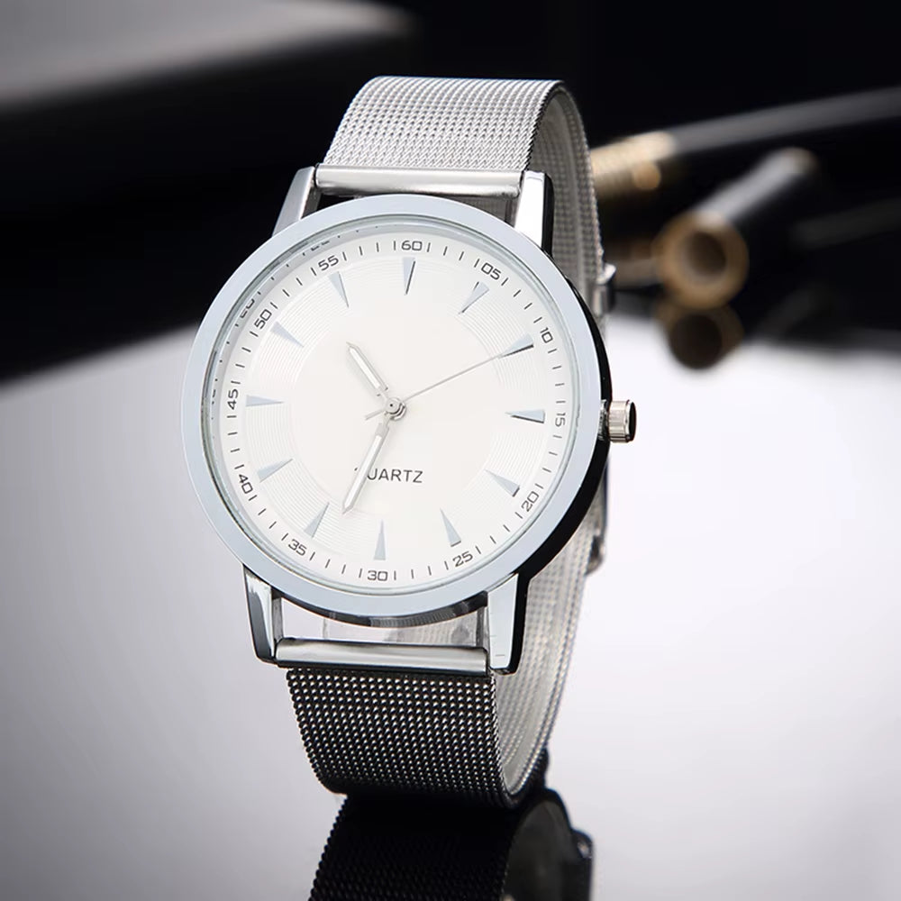 Luxury Women Watches 2025 New in Stylish Silver Minimalist Business Elegant Ladies Quartz Watch Leather Steel Clock Reloj Mujer