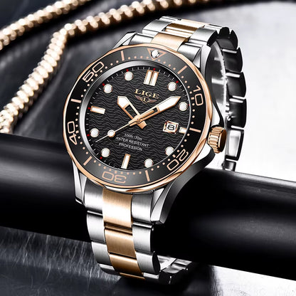 Brand Men Watches Business Quartz Watch Men'S Stainless Steel Band Waterproof Watches Date Wristwatches Relogio Masculino