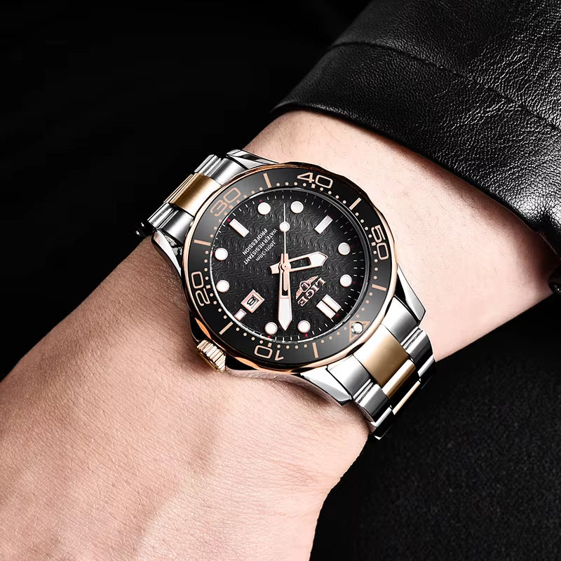 Brand Men Watches Business Quartz Watch Men'S Stainless Steel Band Waterproof Watches Date Wristwatches Relogio Masculino